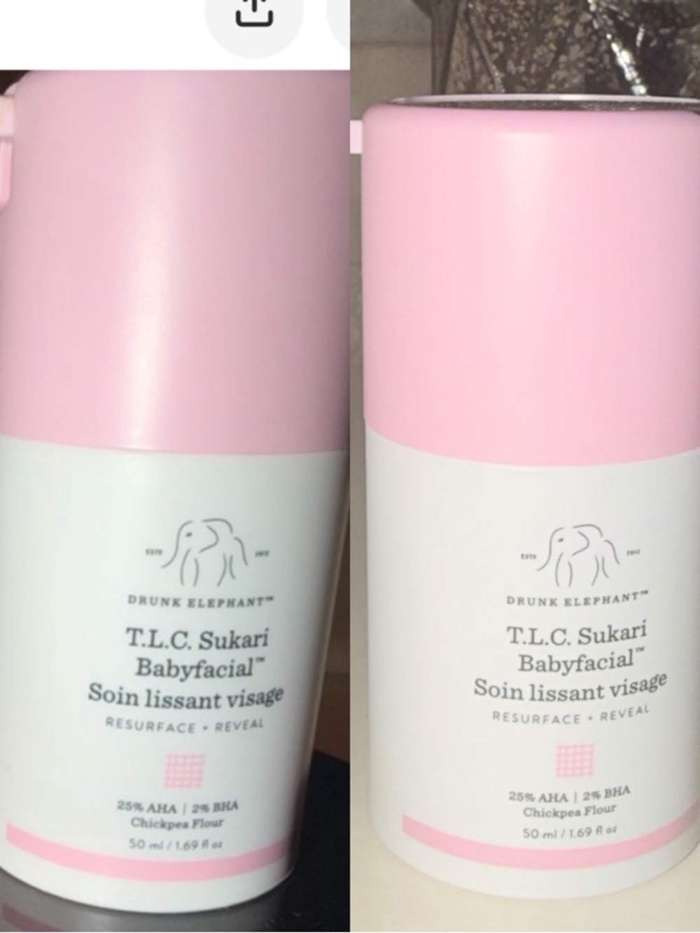 2 Drunk Elephant TLC Baby Facial